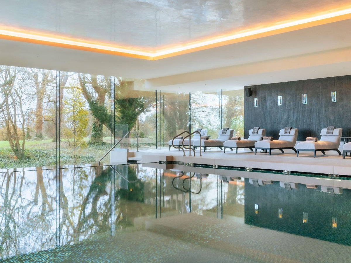 The indoor swimming pool at Adare Manor near Limerick in Ireland