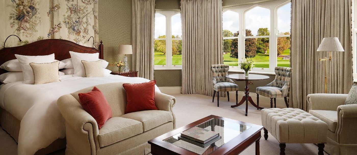 A state room at Adare Manor near Limerick in Ireland