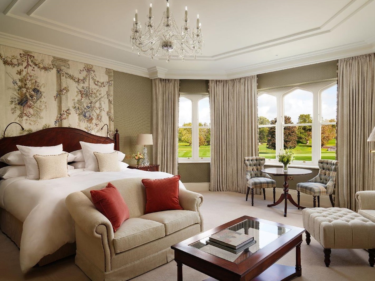 A state room at Adare Manor near Limerick in Ireland