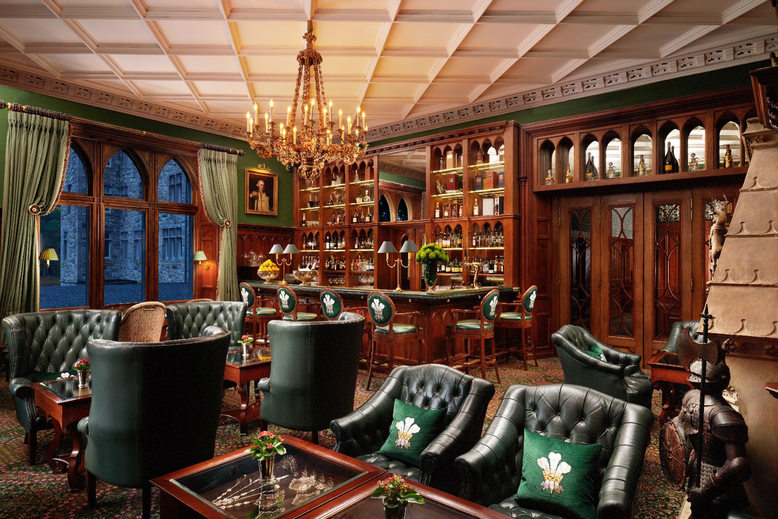 The Prince of Wales room and bar at Ashford Castle in County Mayo Ireland