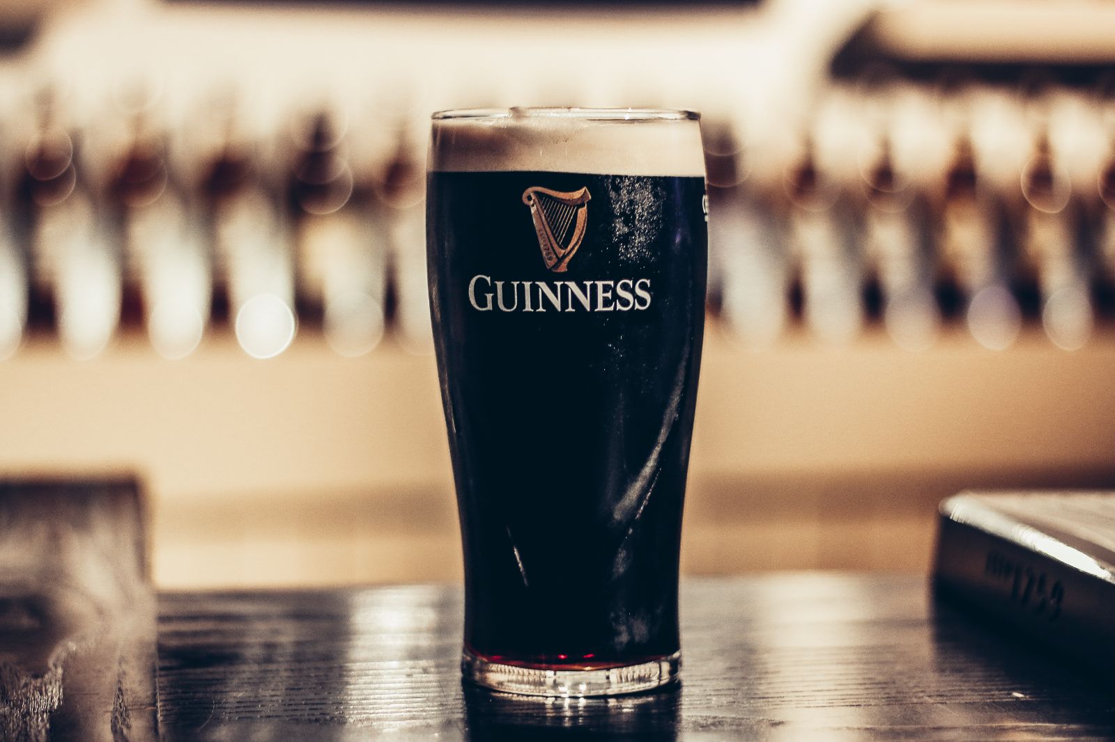 A pint of Guinness served in Ireland