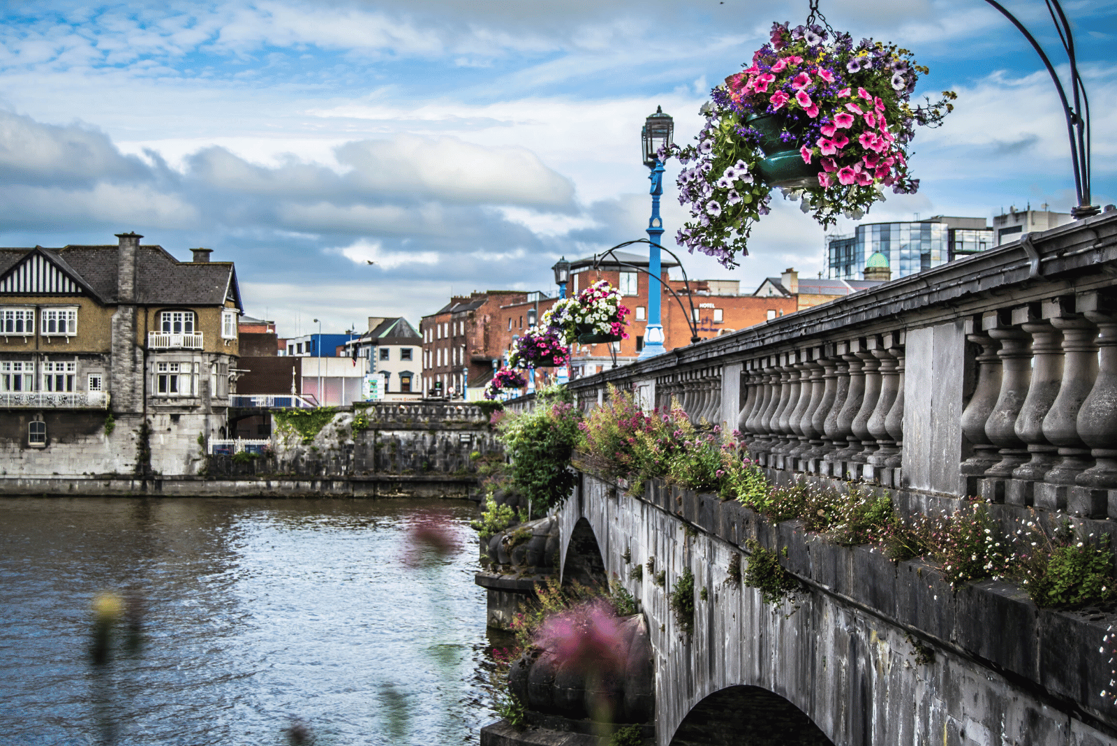 Bridge over the water in Limerick, Ireland