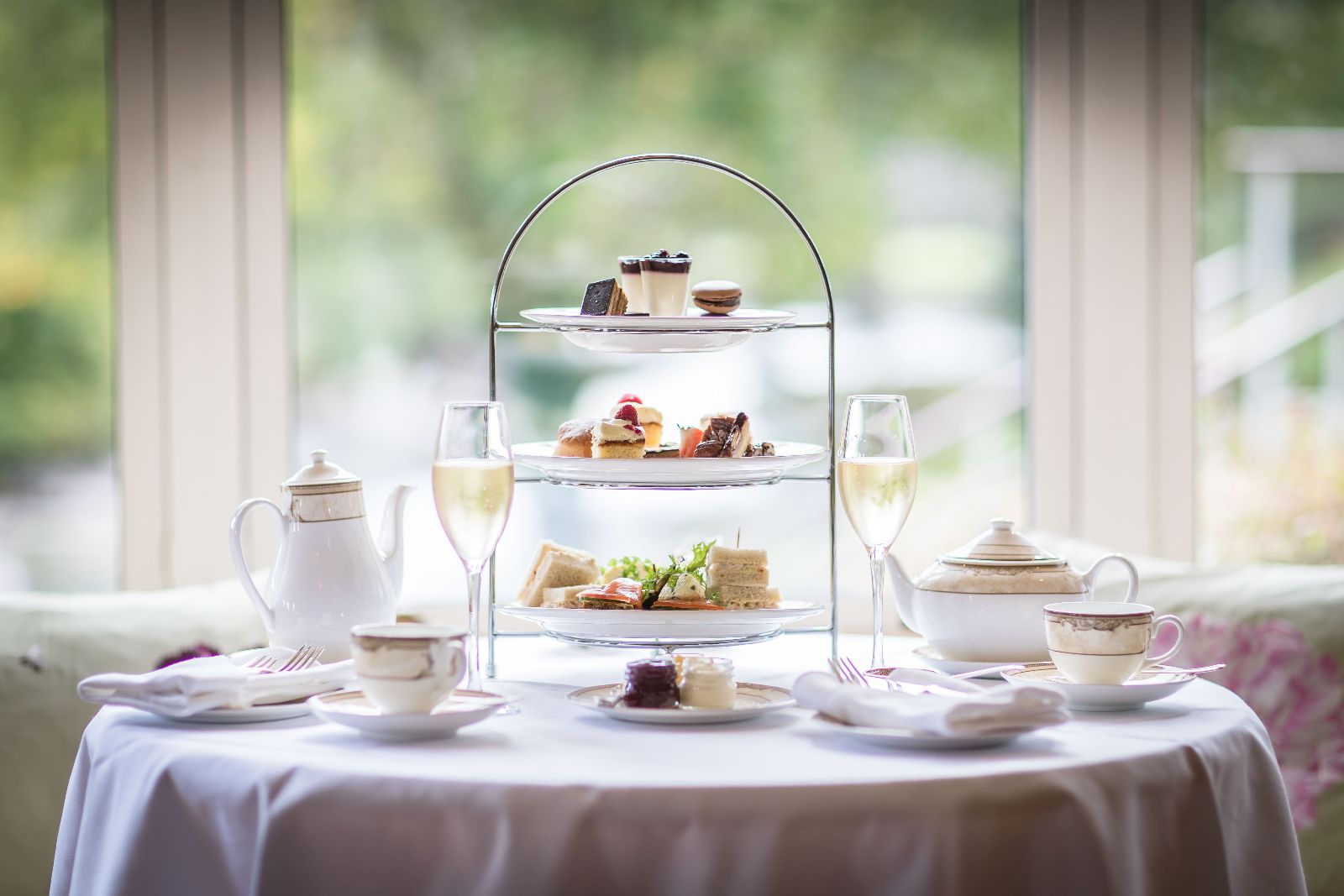 Afternoon tea in the lounge at Sheen Falls Lodge Kerry Ireland