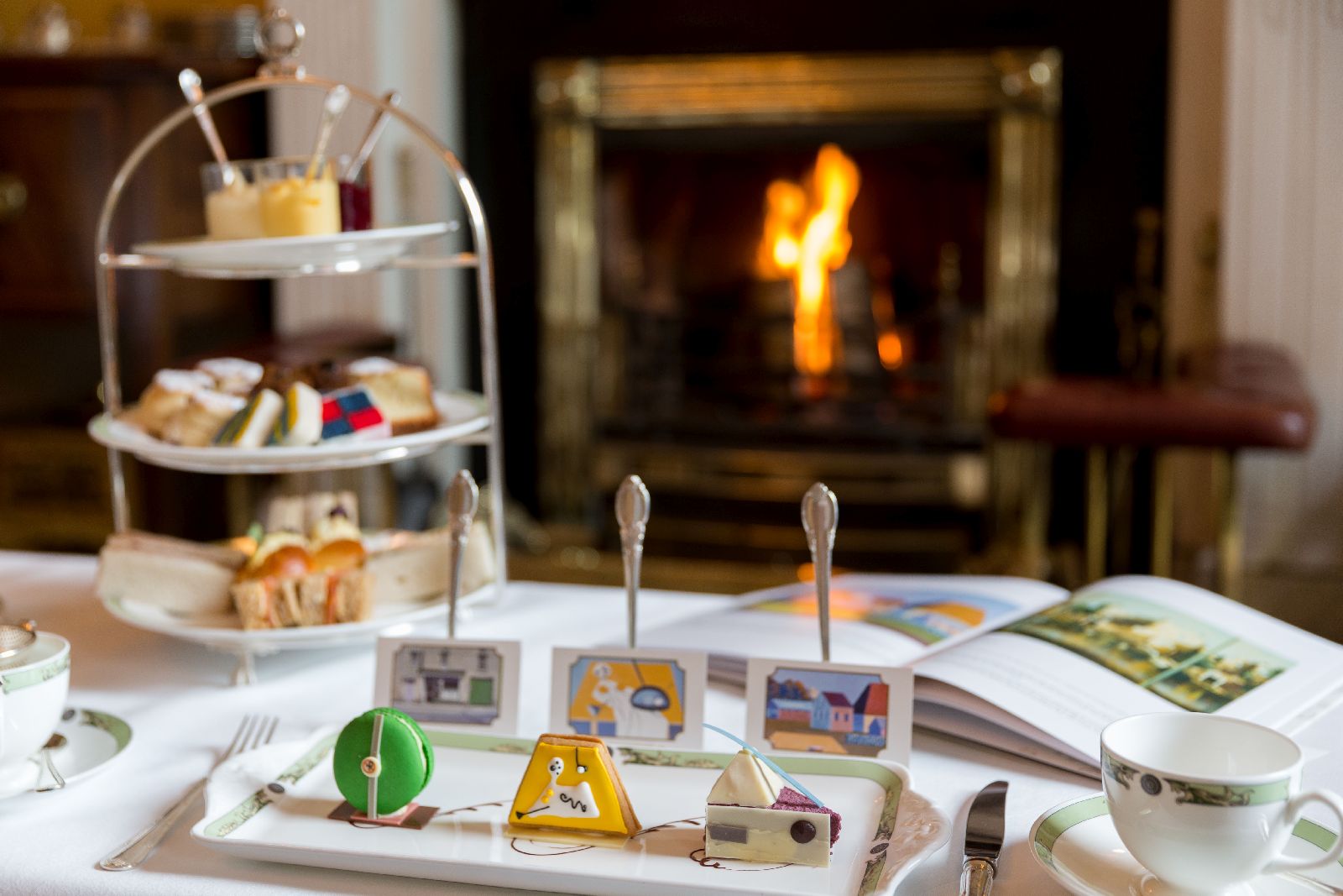 Art themed afternoon tea at The Merrion hotel in Dublin Ireland