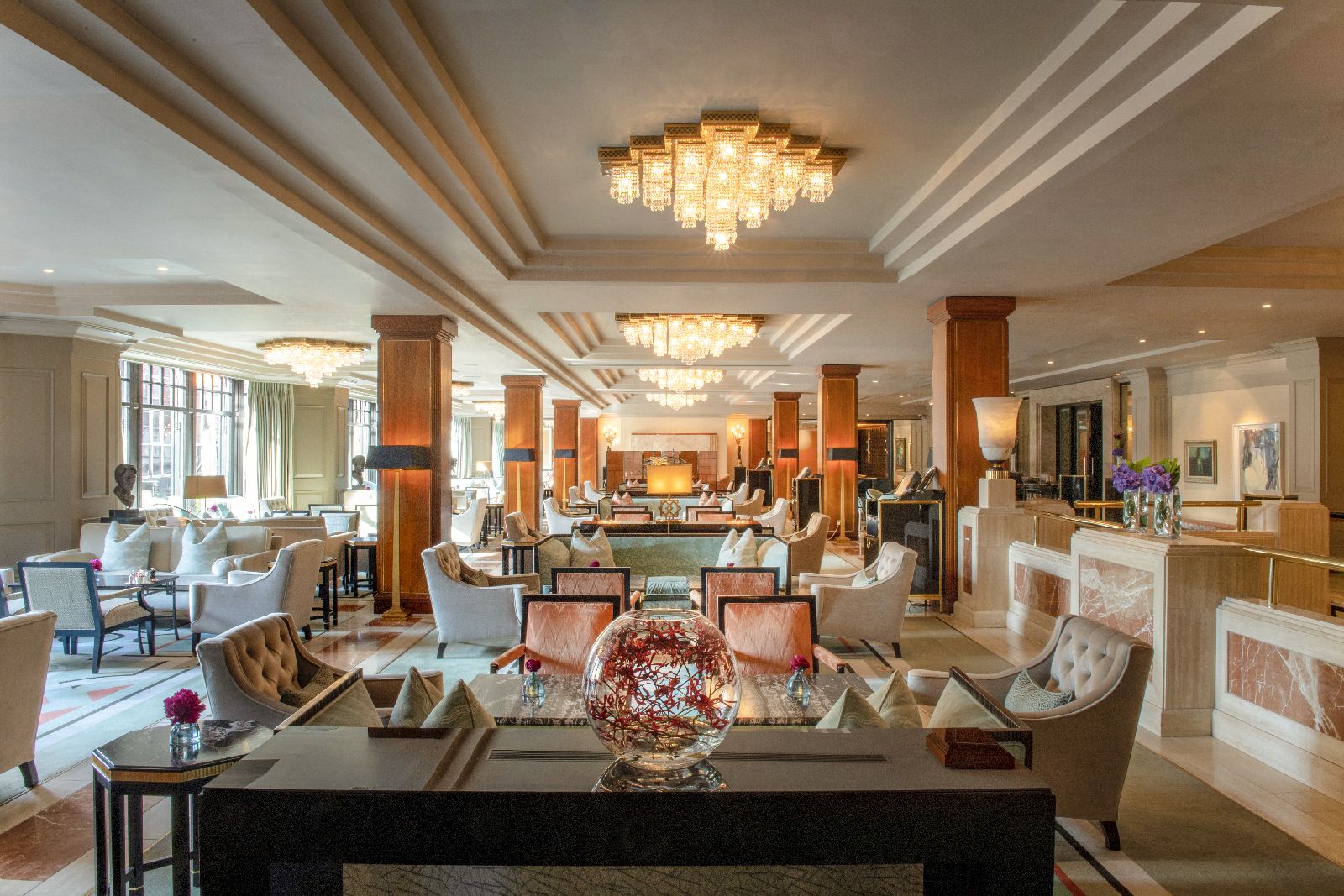 The lobby of The Westbury hotel in Dublin Ireland