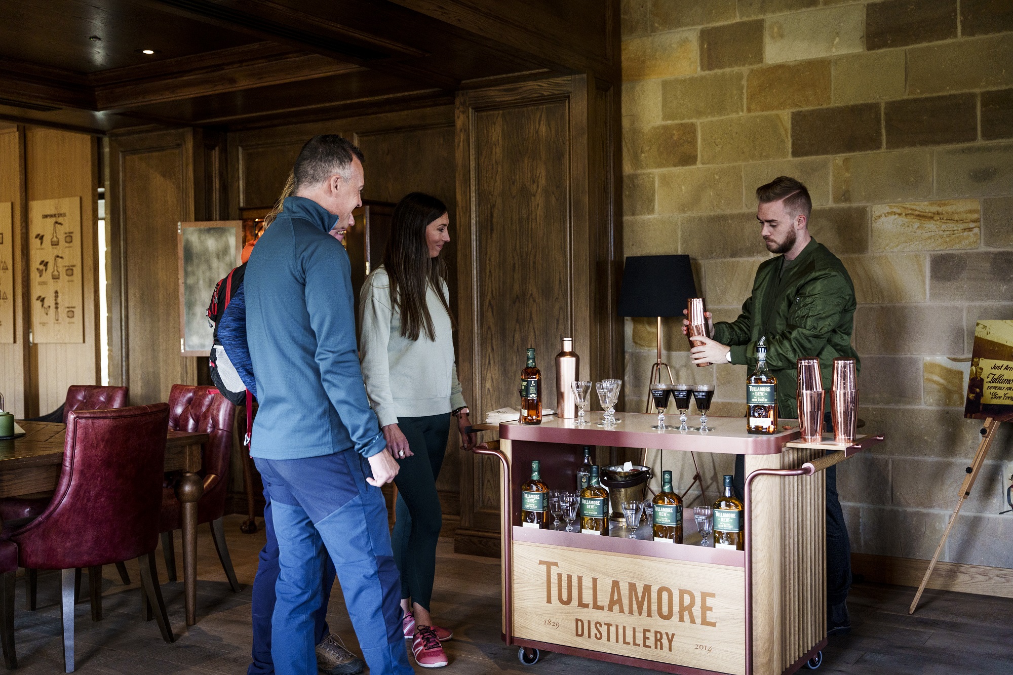 An Irish Whiskey tasting session at Tullamore Distillery in Ireland