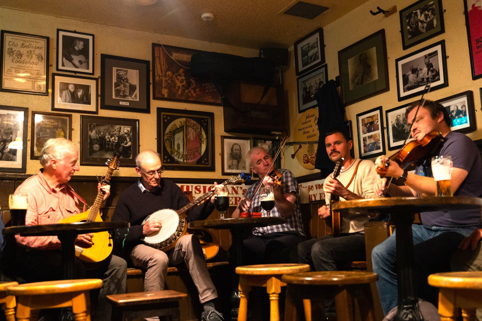 Live music played in a pub in Westport, Ireland