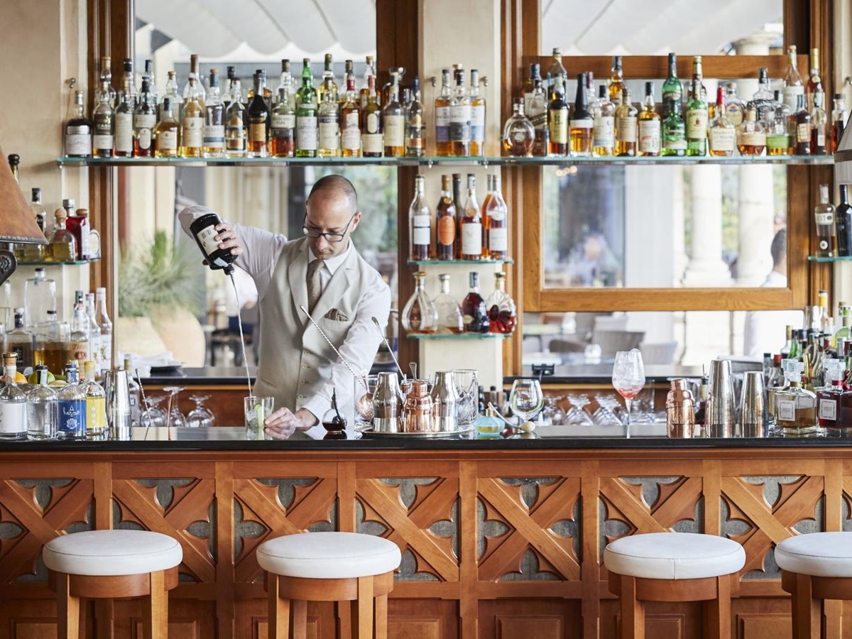 The bar at the Belmond Grand Hotel Timeo in Sicily