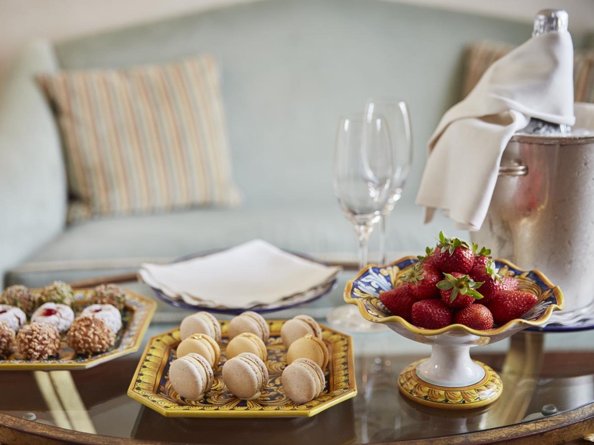 Welcome confectionary at the Belmond Grand Hotel Timeo in Sicily