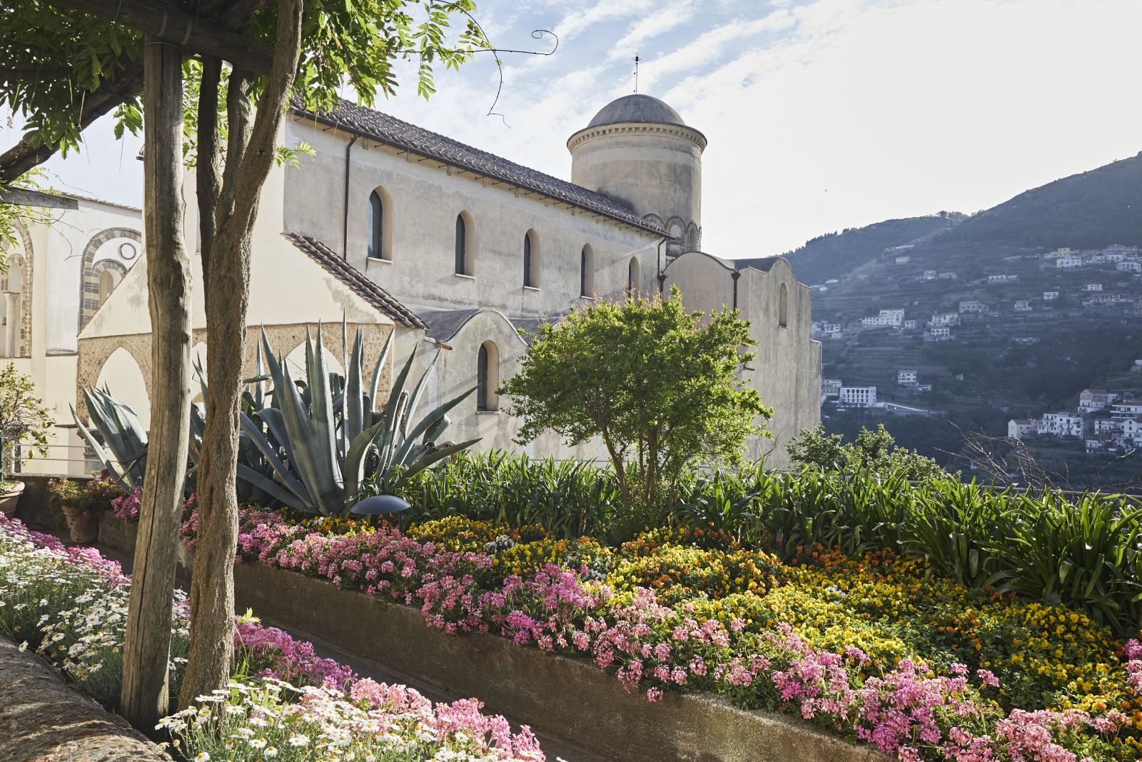 The gardens surrounding Belmond Hotel Caruso in Ravello Italy