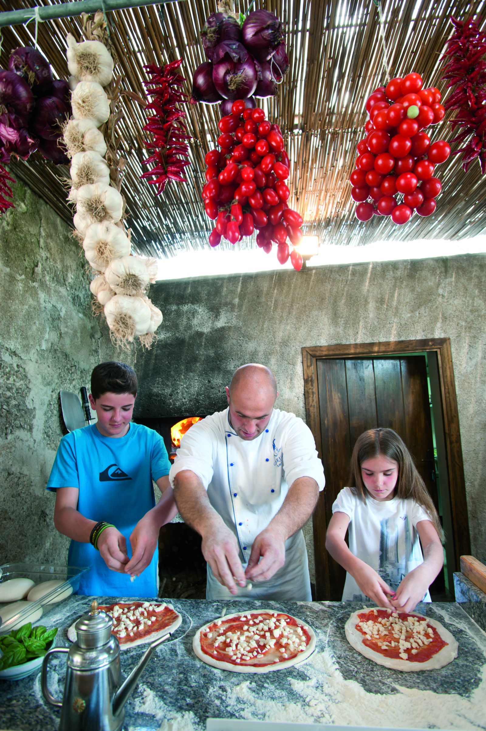 Pizza making class at Belmond Hotel Caruso in Ravello Italy