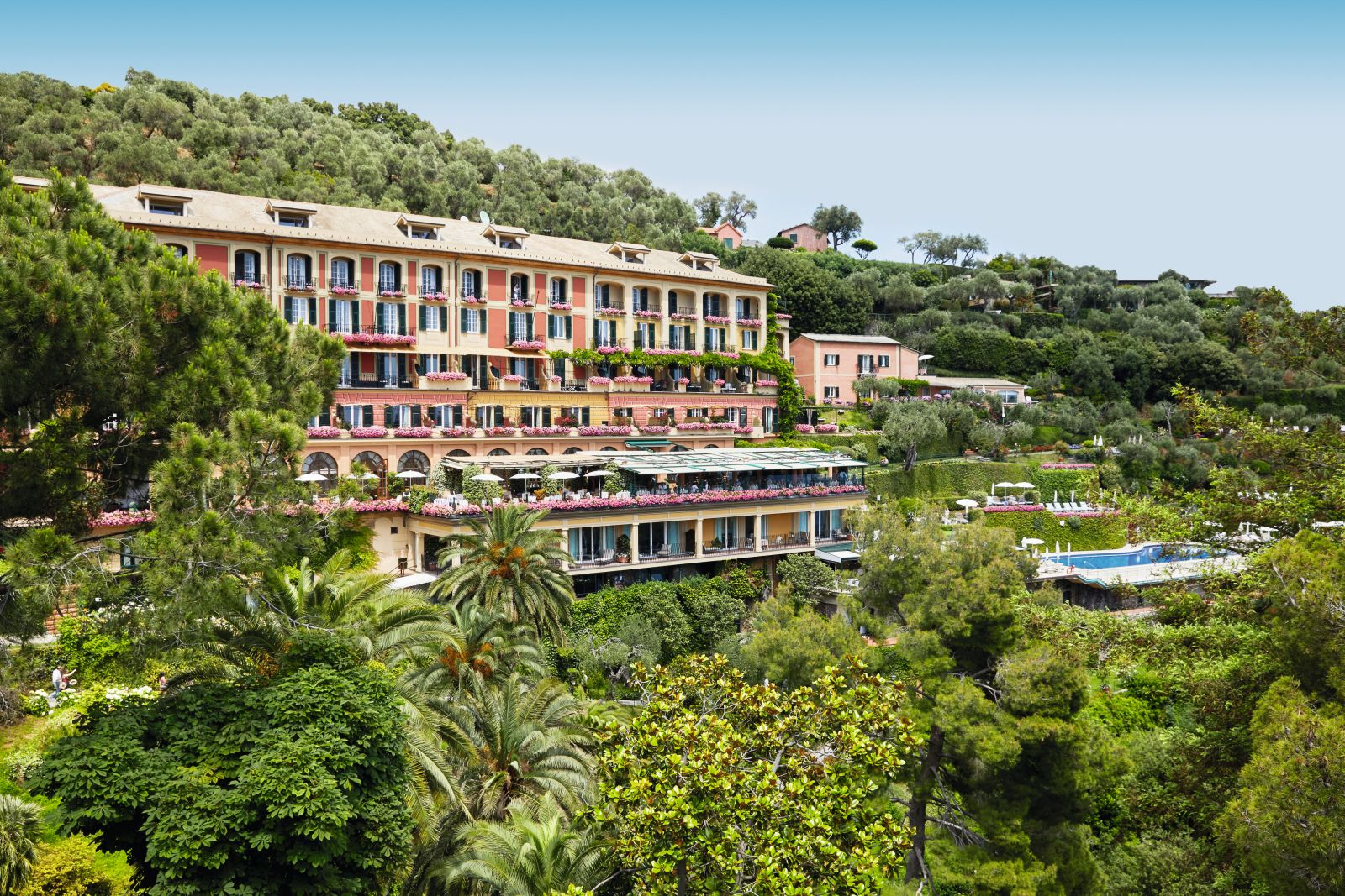 The exterior of the Belmond Hotel Splendido Portofino Italy