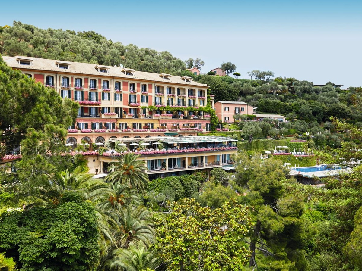 The exterior of the Belmond Hotel Splendido Portofino Italy