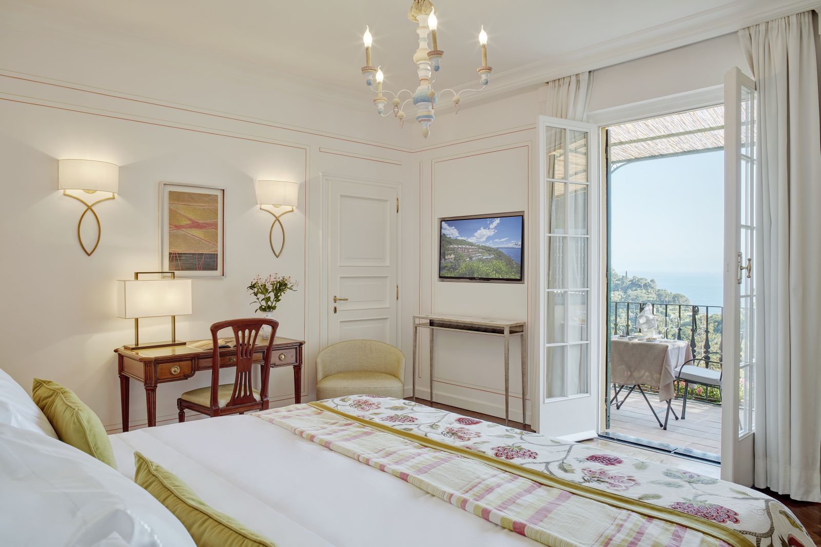 Guest room with balcony at Belmond Hotel Splendido Portofino Italy