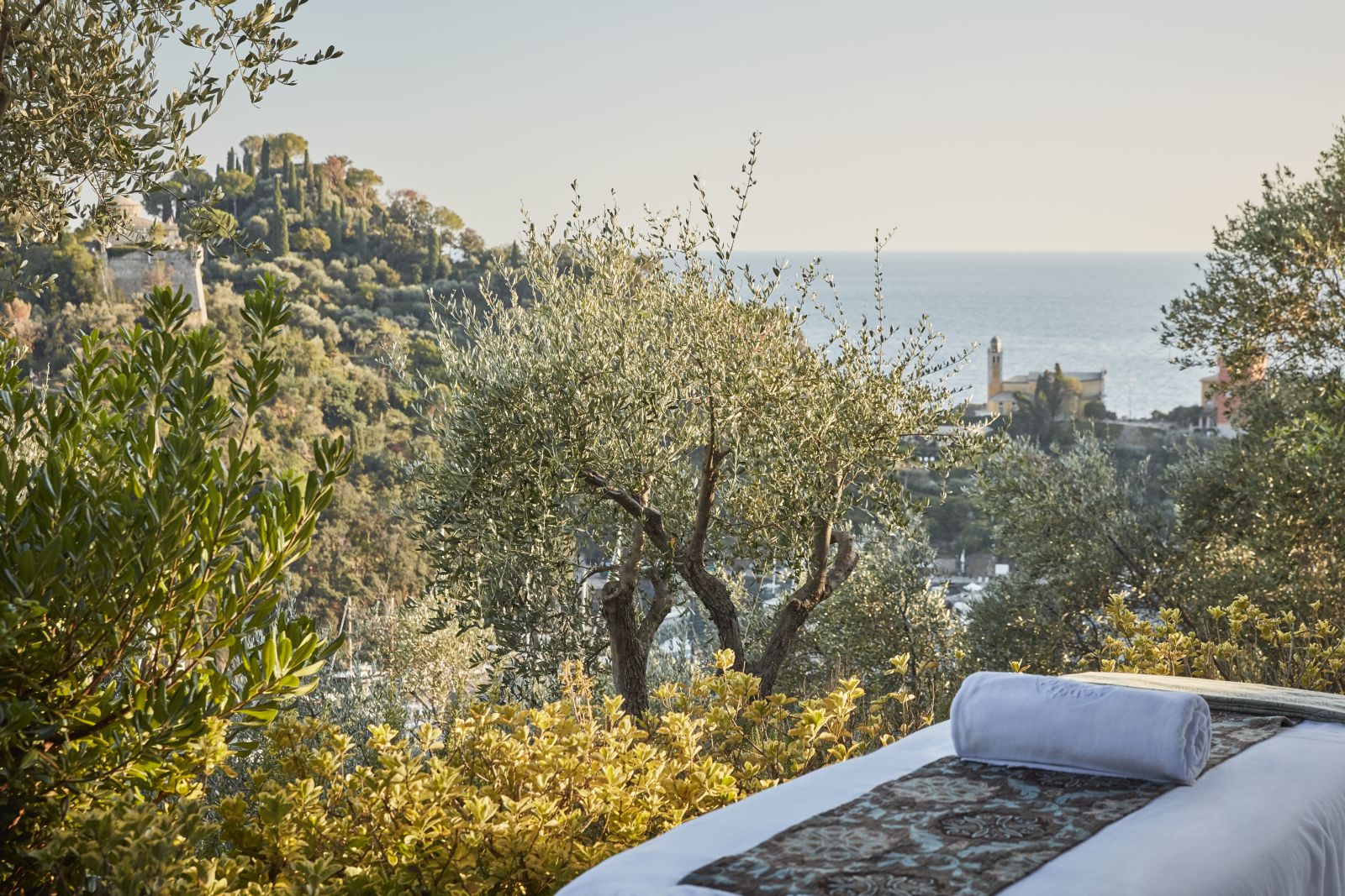 Outdoor massage table at Belmond Hotel Splendido Portofino Italy