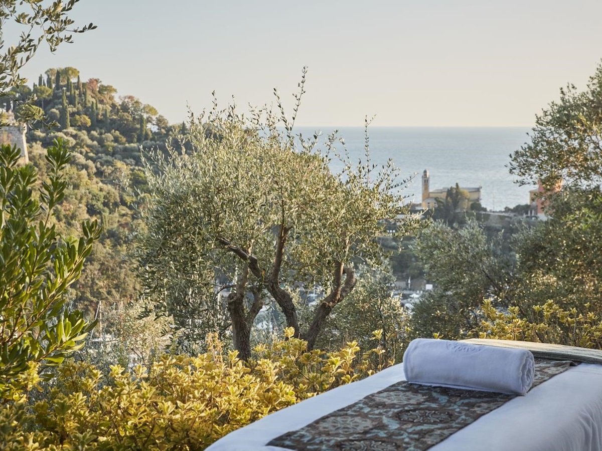 Outdoor massage table at Belmond Hotel Splendido Portofino Italy