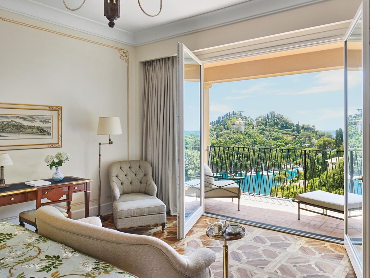 Room with balcony and views at Belmond Hotel Splendido Portofino Italy