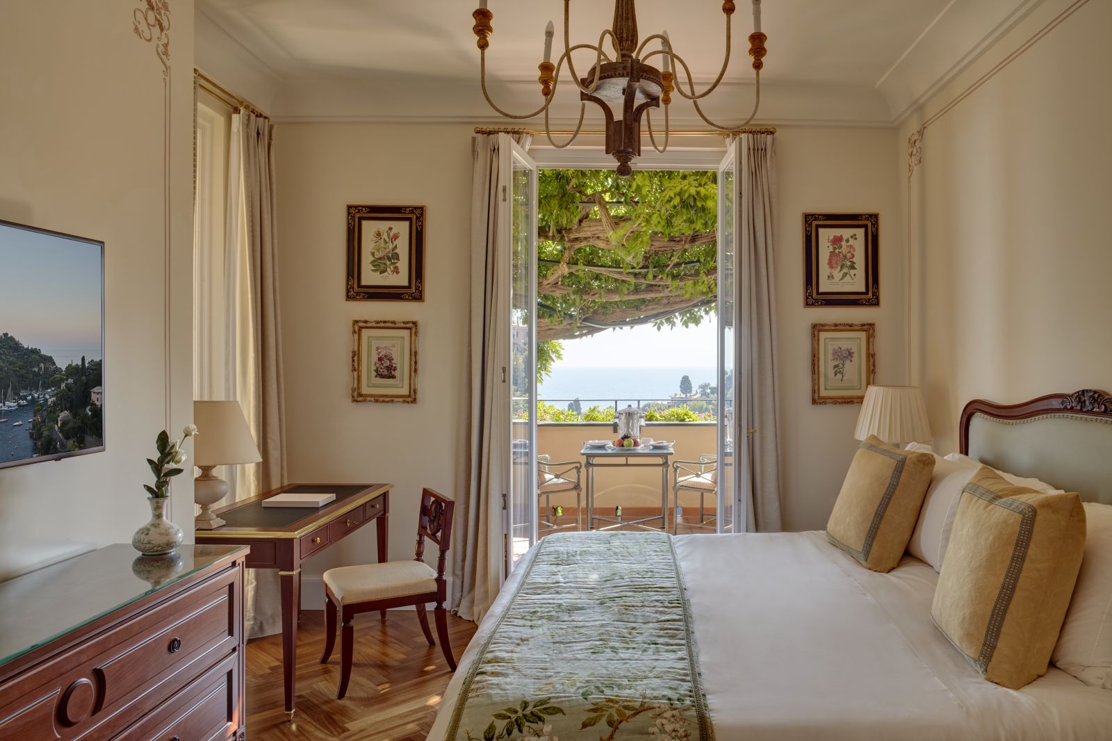 Guest room at Belmond Hotel Splendido Portofino Italy