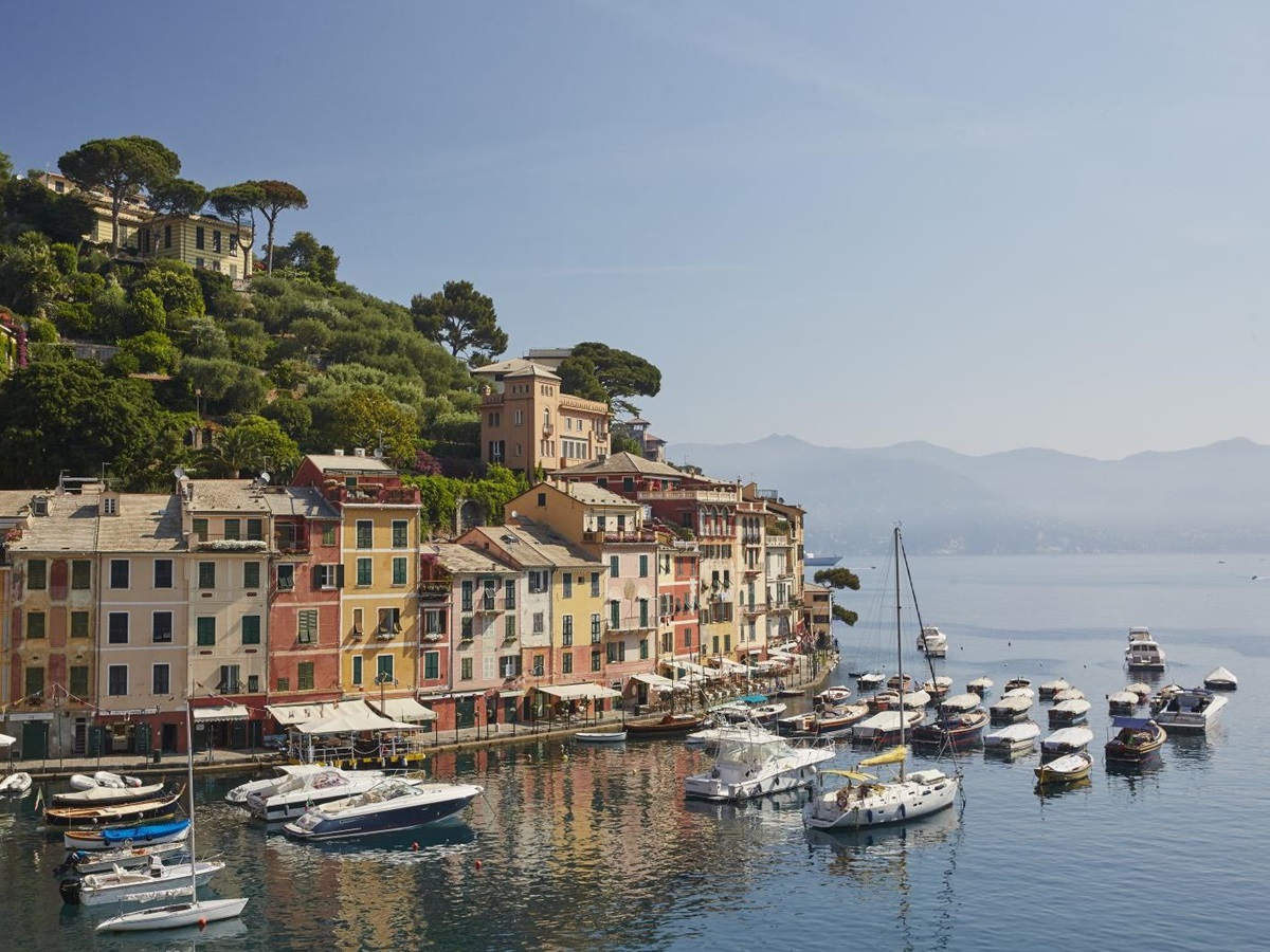 Portofino harbour on a visit from nearby Belmond Hotel Splendido Italy