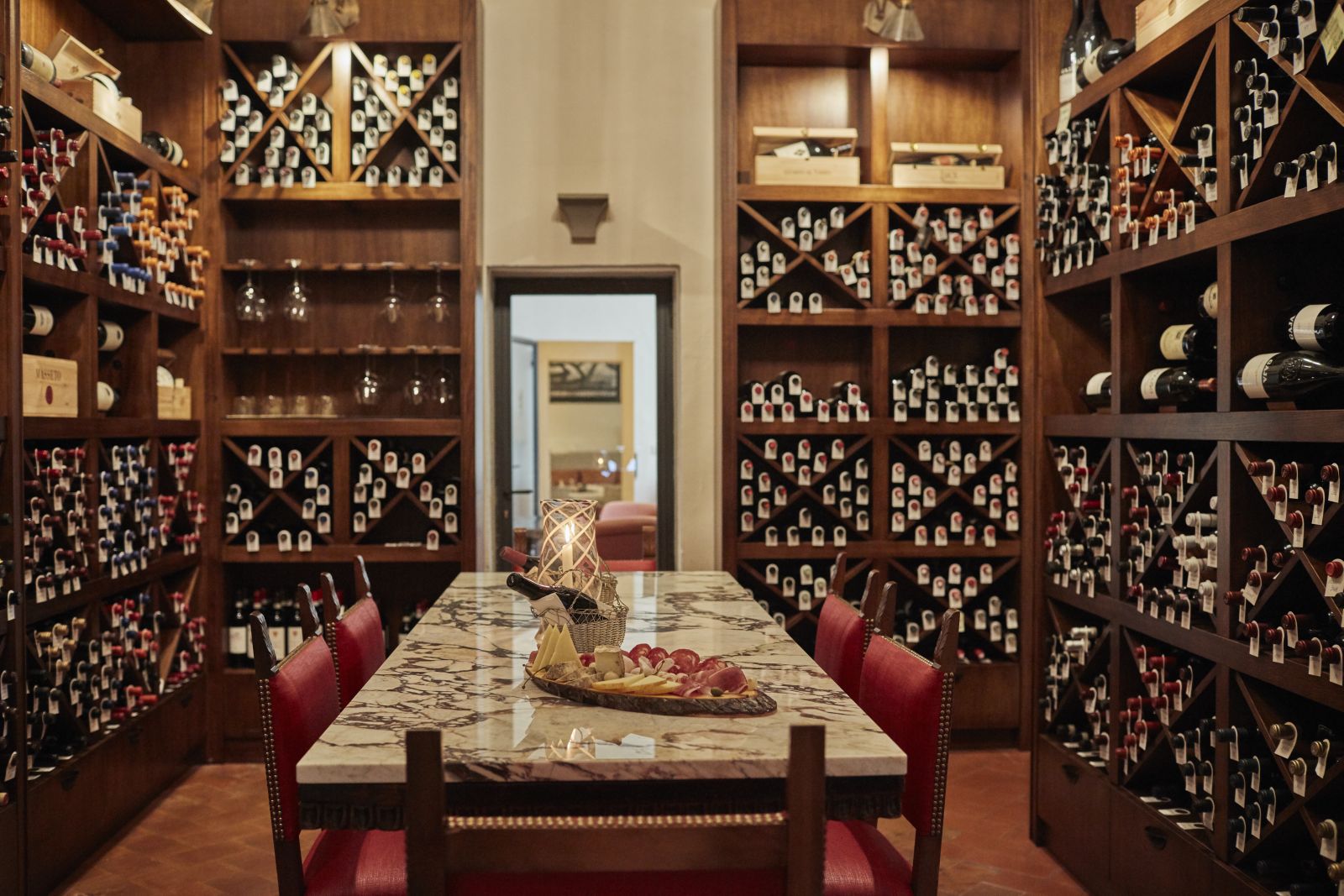 The wine cellar at hotel Belmond Villa San Michele in Florence