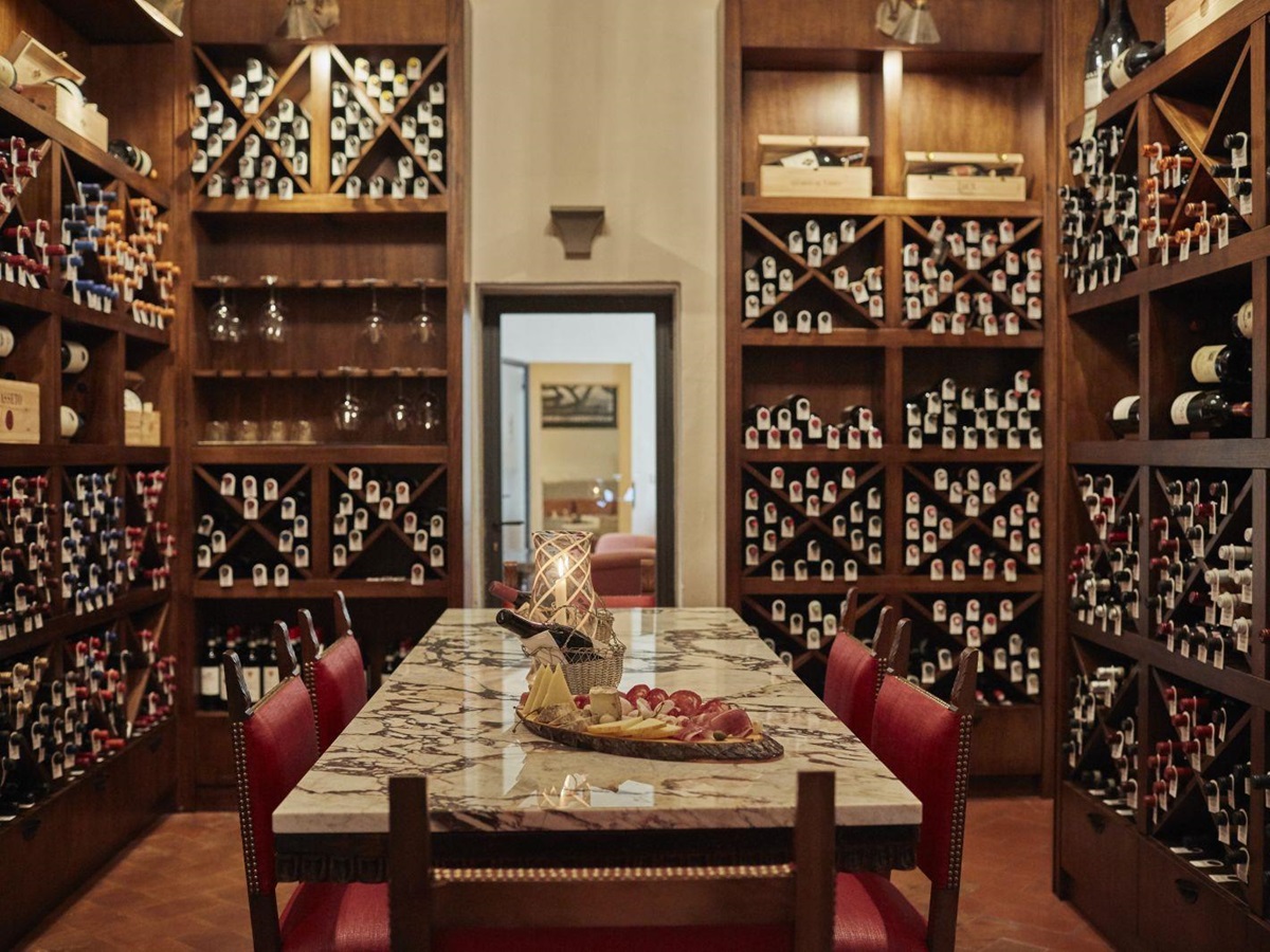 The wine cellar at hotel Belmond Villa San Michele in Florence