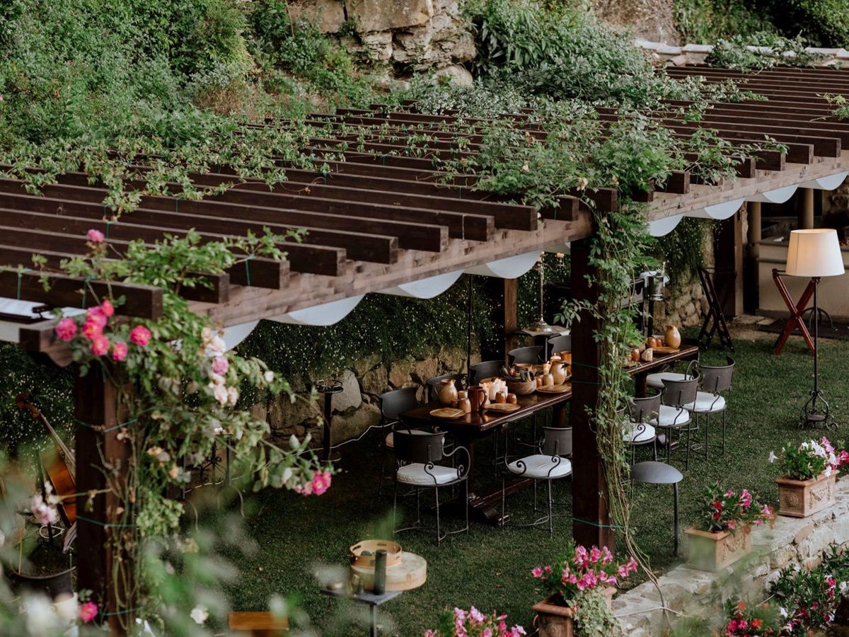 Outdoor dining at the Belmond Villa San Michele in Florence