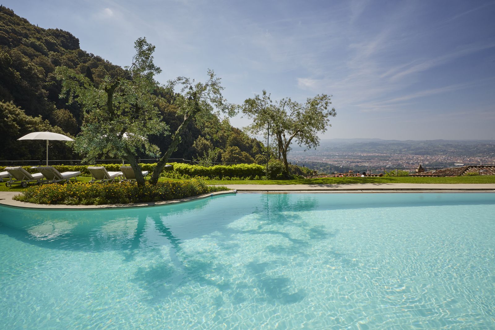 Swimming pool and views at the Belmond Villa San Michele in Florence