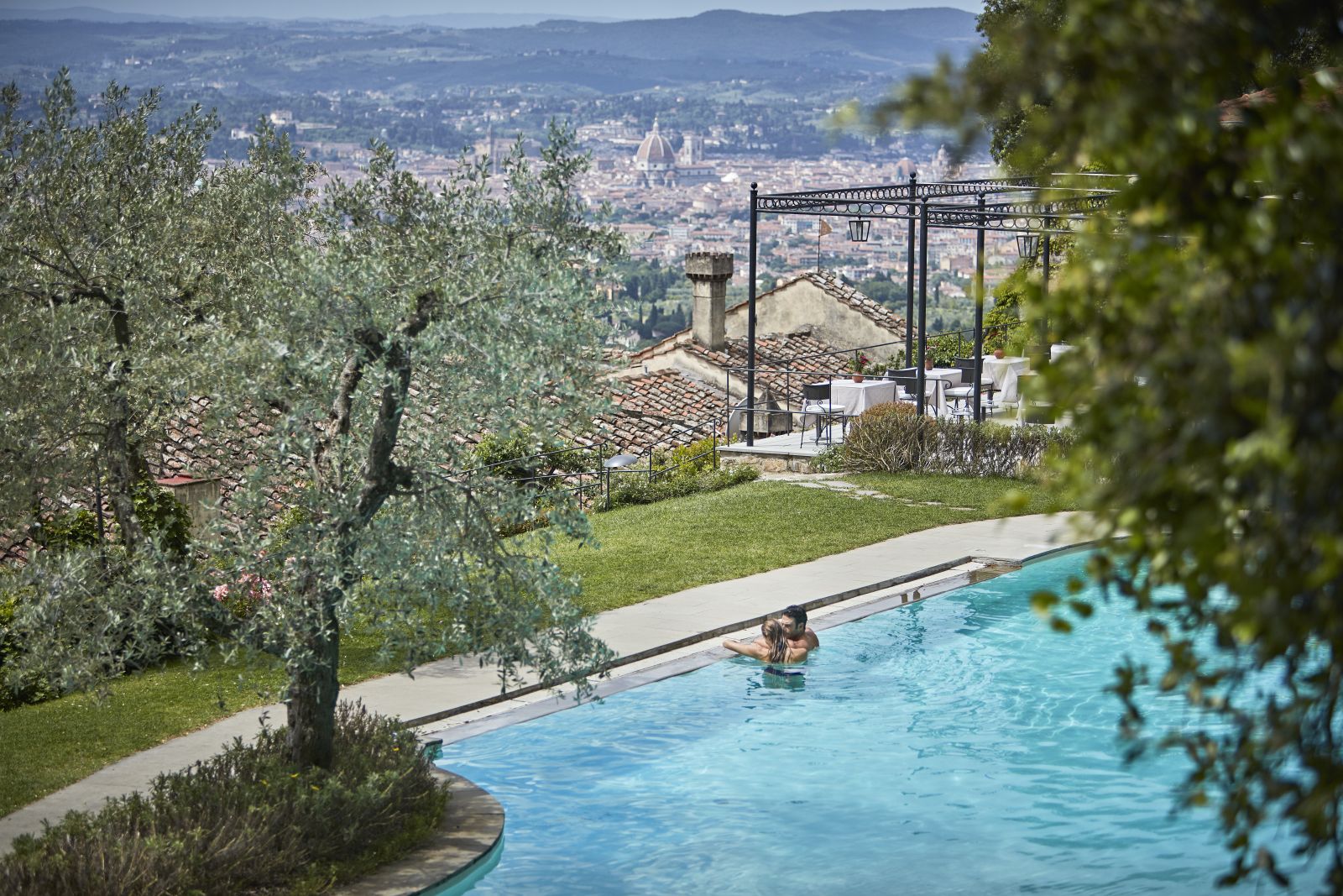 Outdoor pool at the Belmond Villa San Michele in Florence