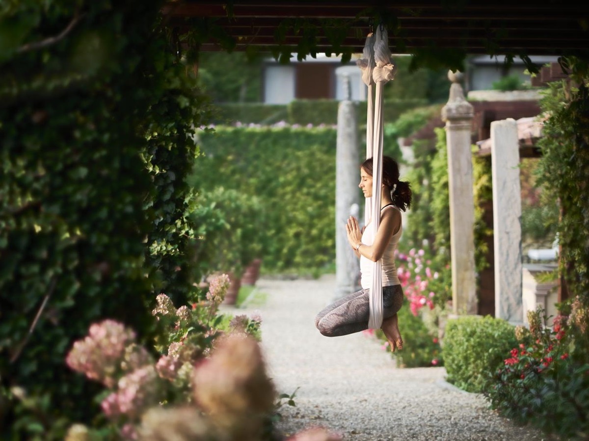 Yoga in the grounds of Belmond Villa San Michele in Florence