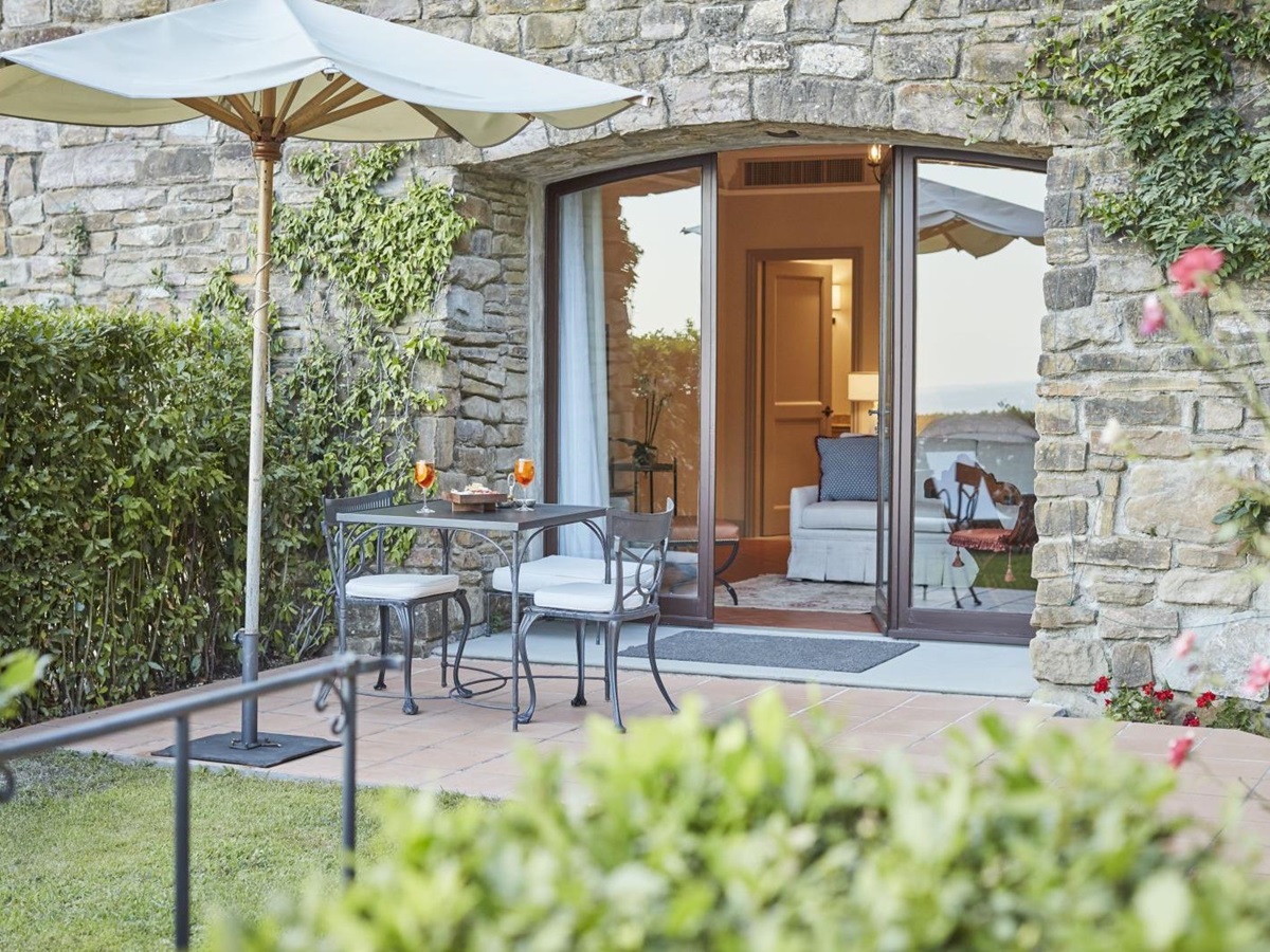 Private terrace of a suite at Belmond Villa San Michele in Florence