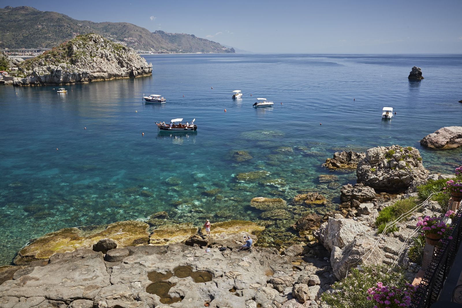 The coastline surrounding Belmond Villa Sant'Andrea in Sicily