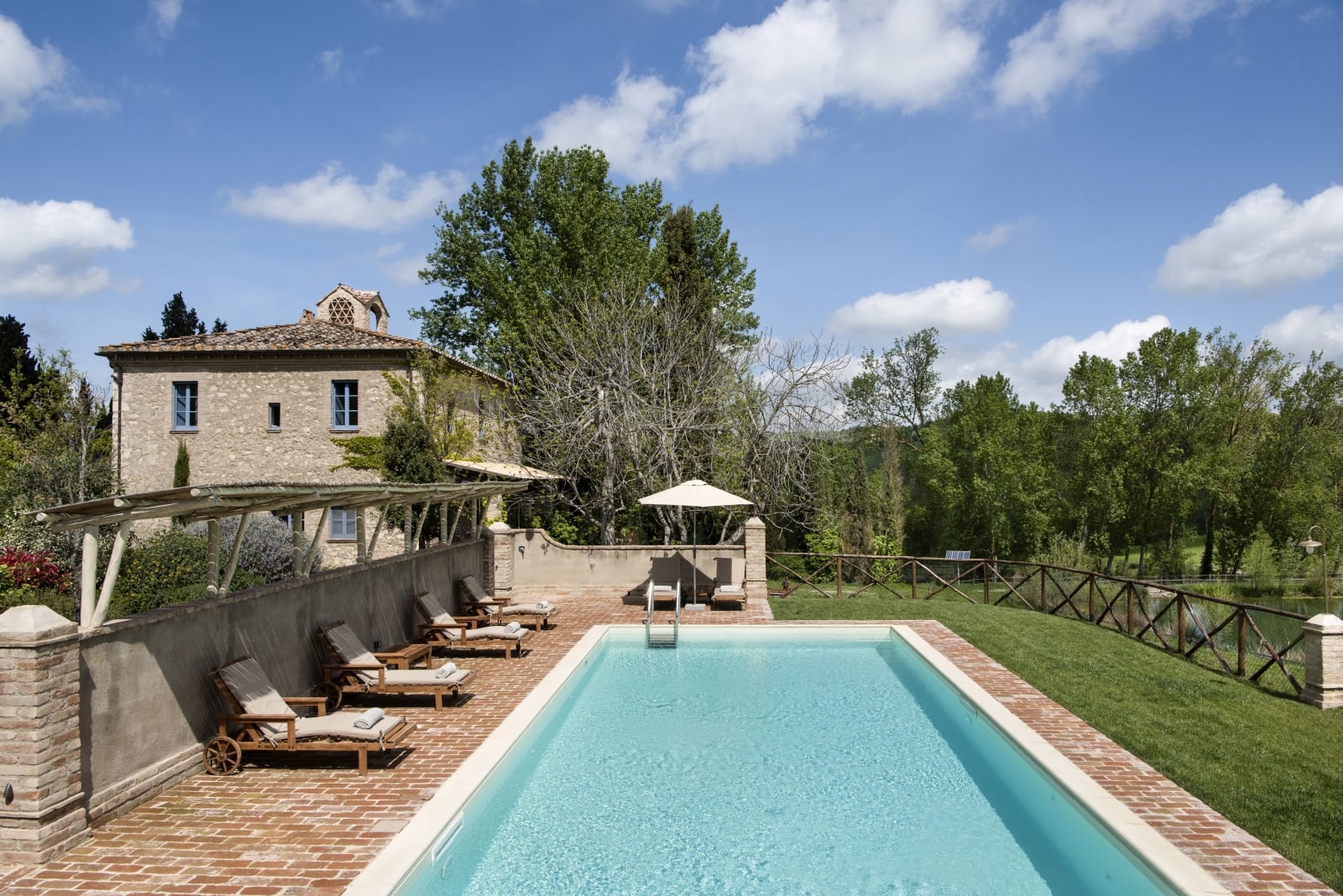 Villa with swimming pool at Borgo Pignano in Tuscany