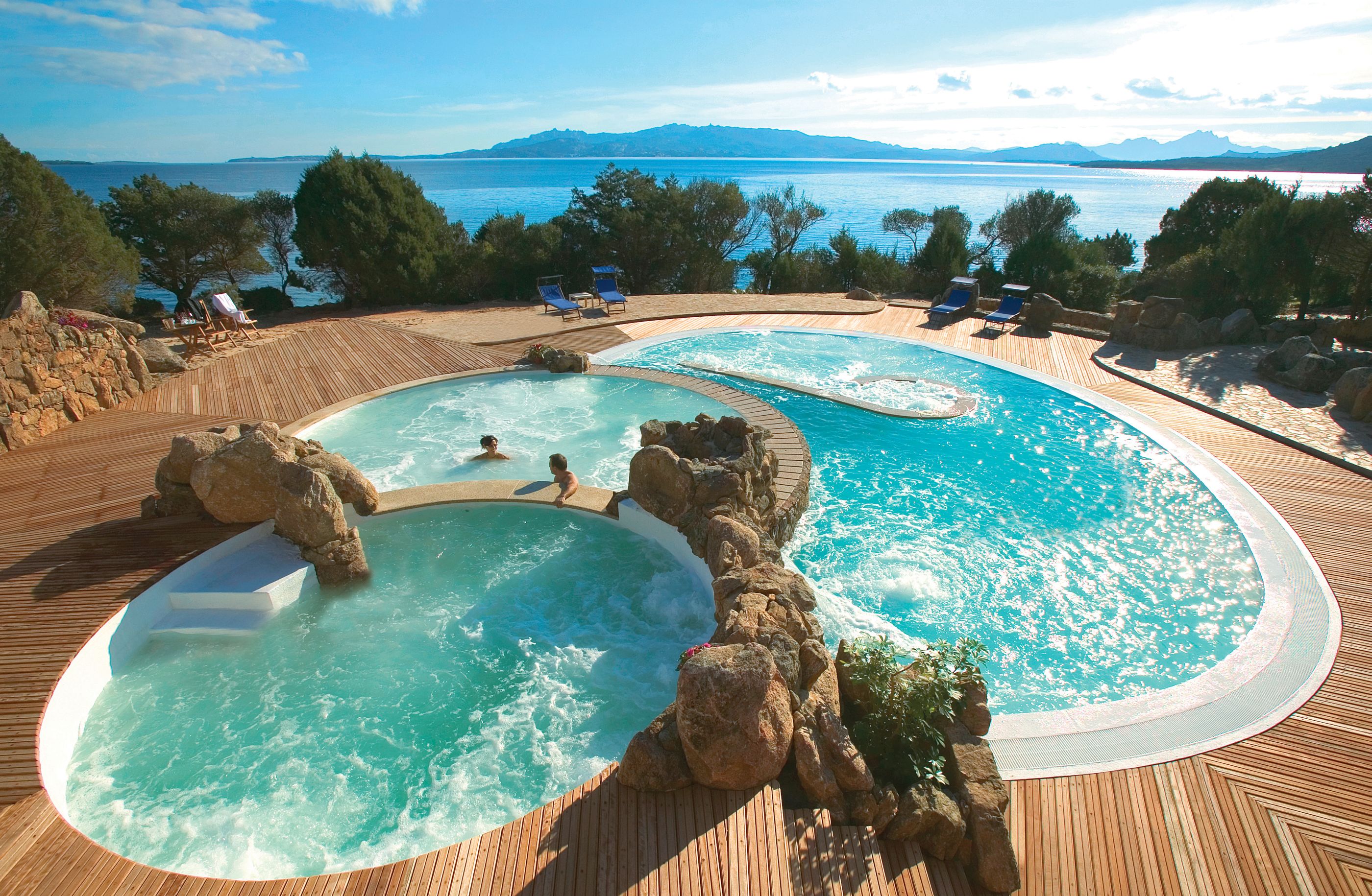 The swimming pool of Capa d'Orso, Italy