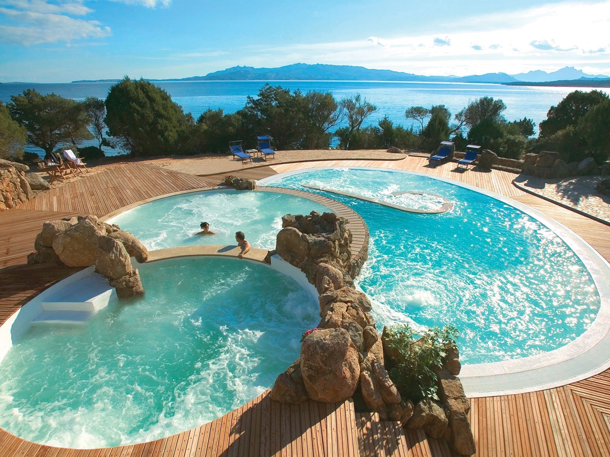 The swimming pool of Capa d'Orso, Italy