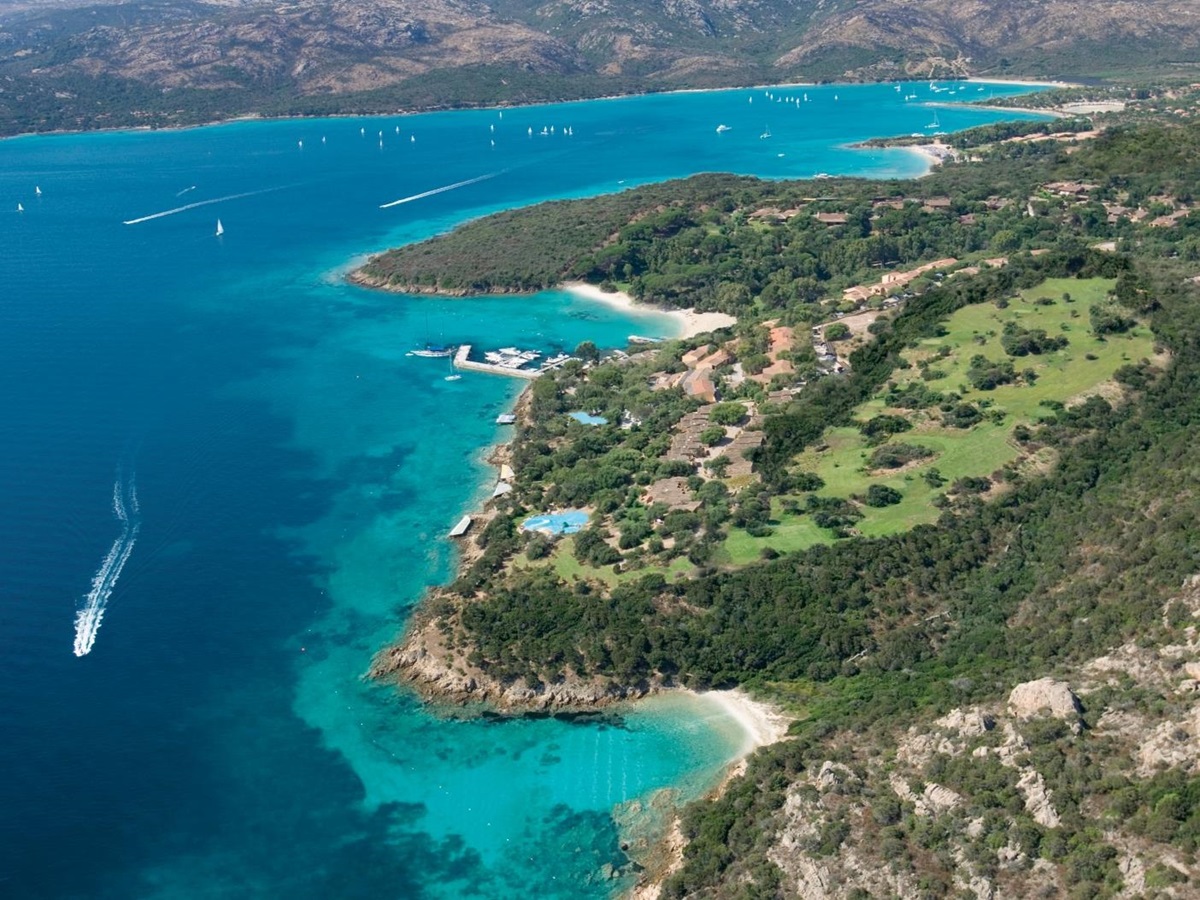 Aerial view of Capo d'Orso and bay