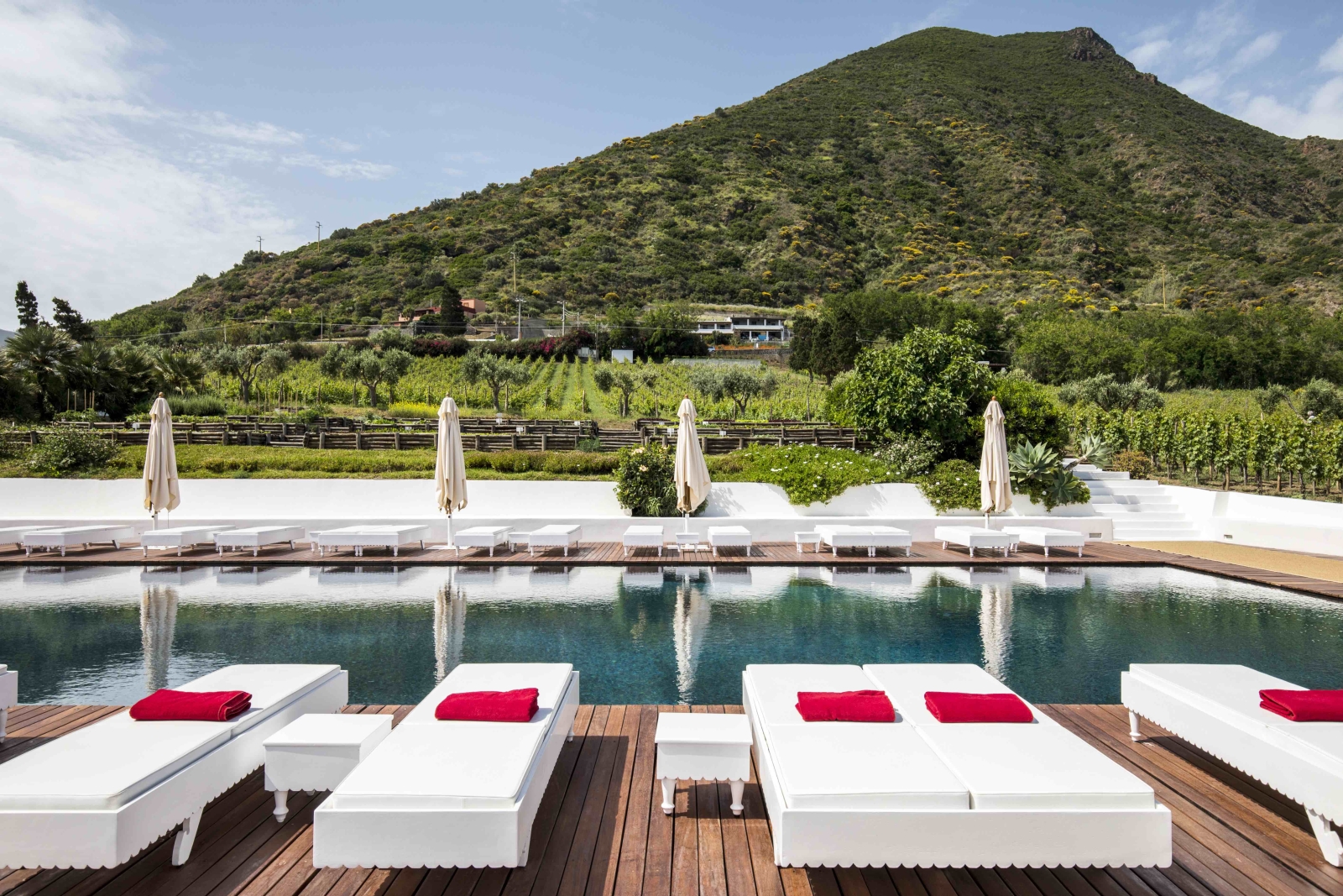 Pool and view at Capofaro