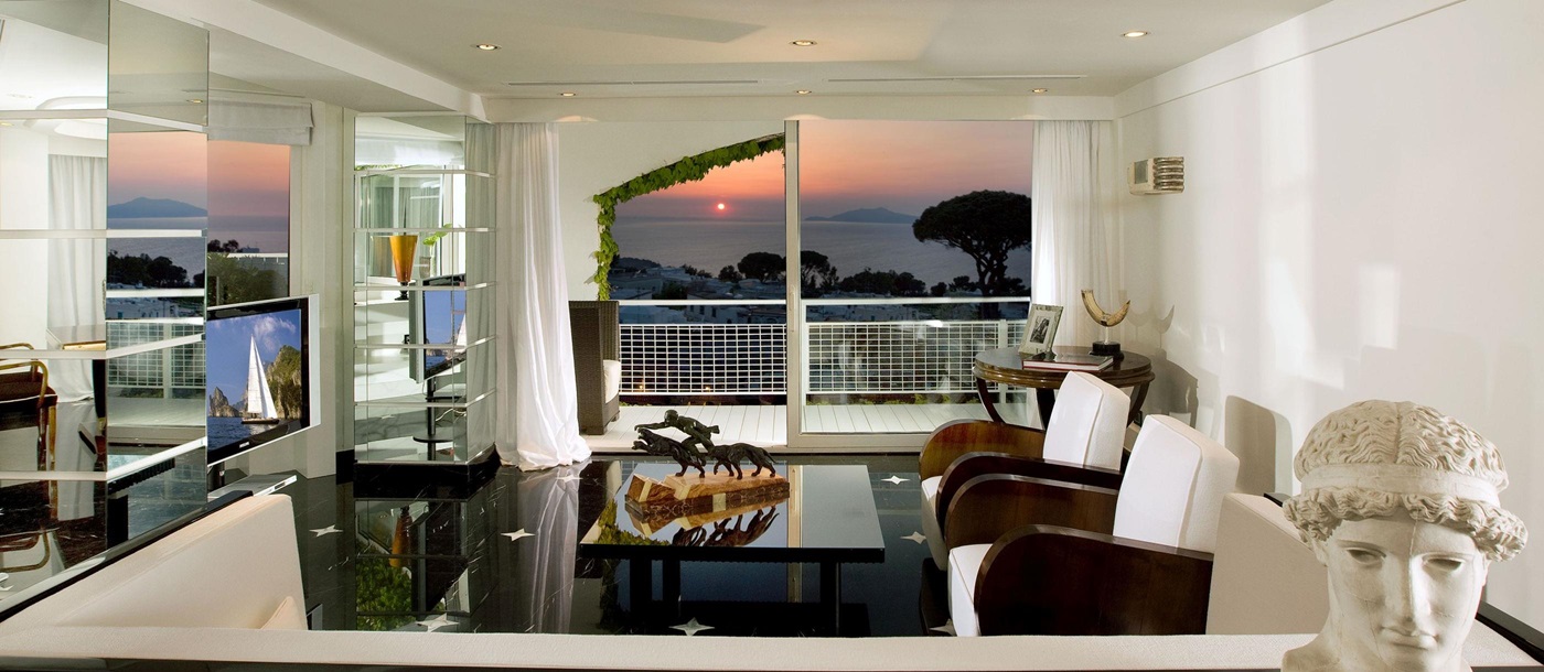 A living room at Capri Palace Hotel & Spa, Italy