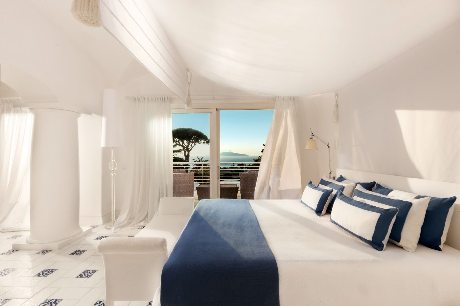 Luxury Hotel Capri Palace Jumeirah in Anacapri Modern Suite with Sea View and Balcony