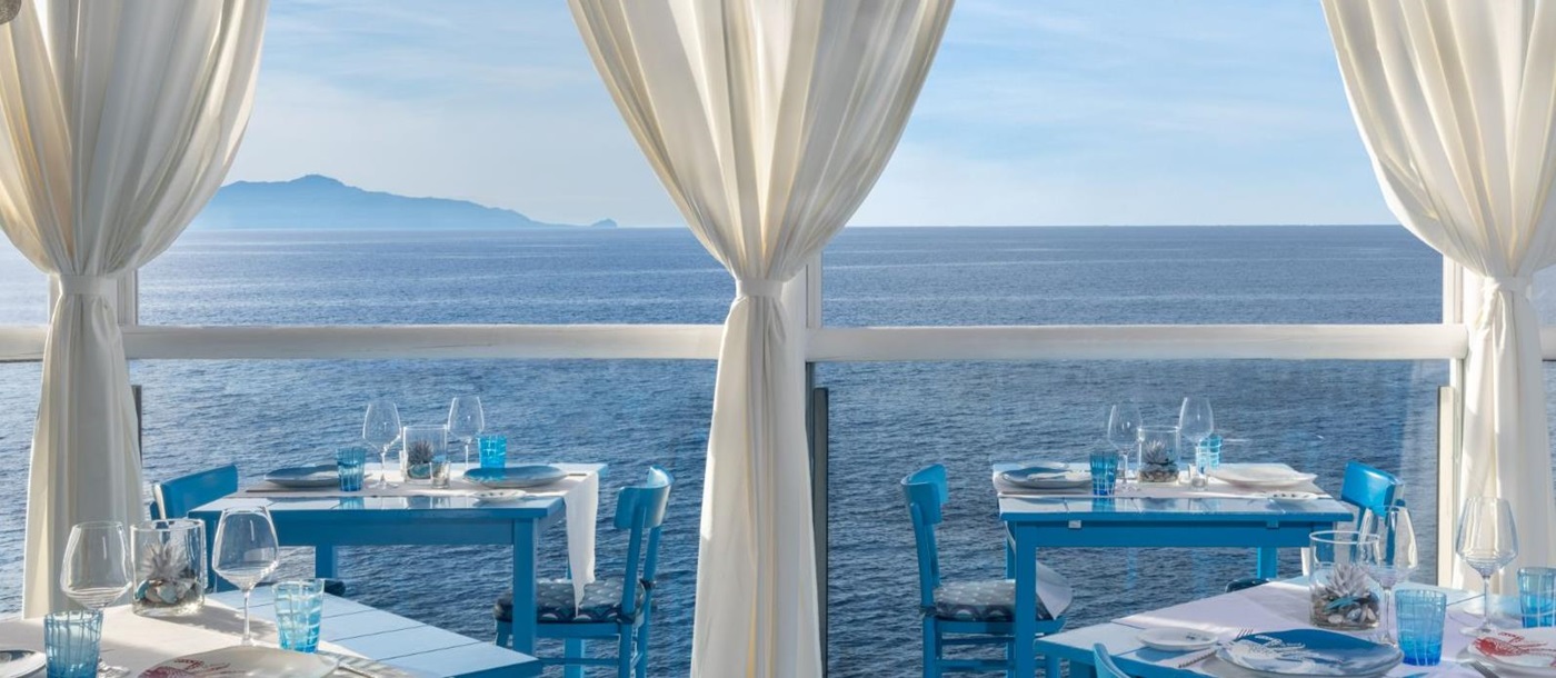 Luxury Hotel Capri Palace Jumeirah in Anacapri Il Riccio Restaurant with Sea View 
