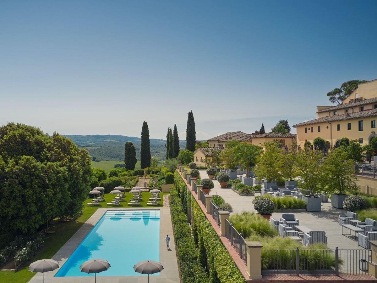 Luxury Hotel COMO Castello del Nero Swimming Pool and Terrace