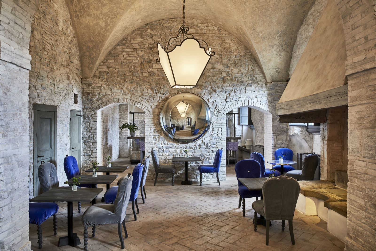 Dining at La Taverna at luxury resort Castello del Nero in Italy