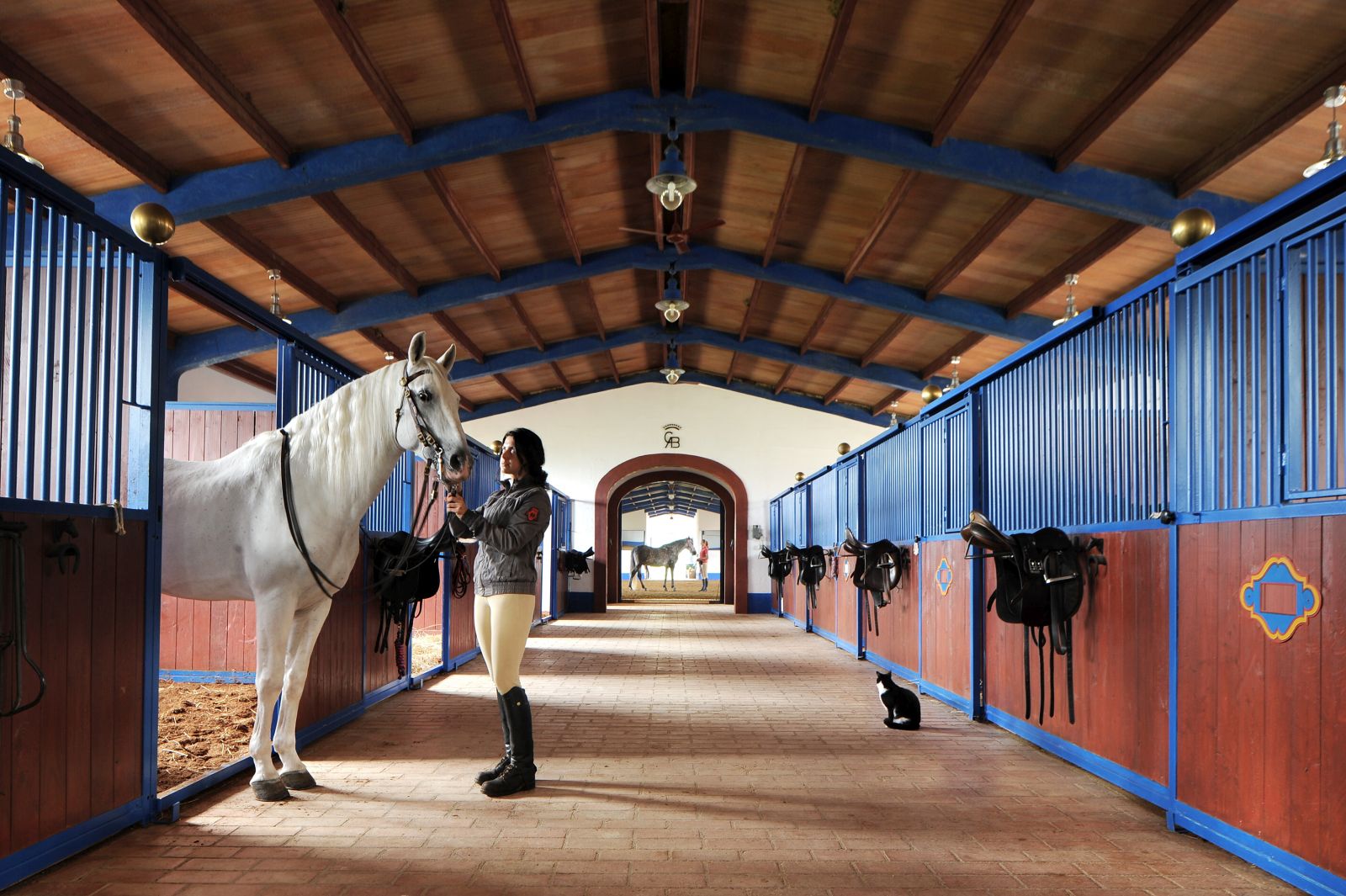 The stables at hotel Castello di Reschio in Umbria Italy