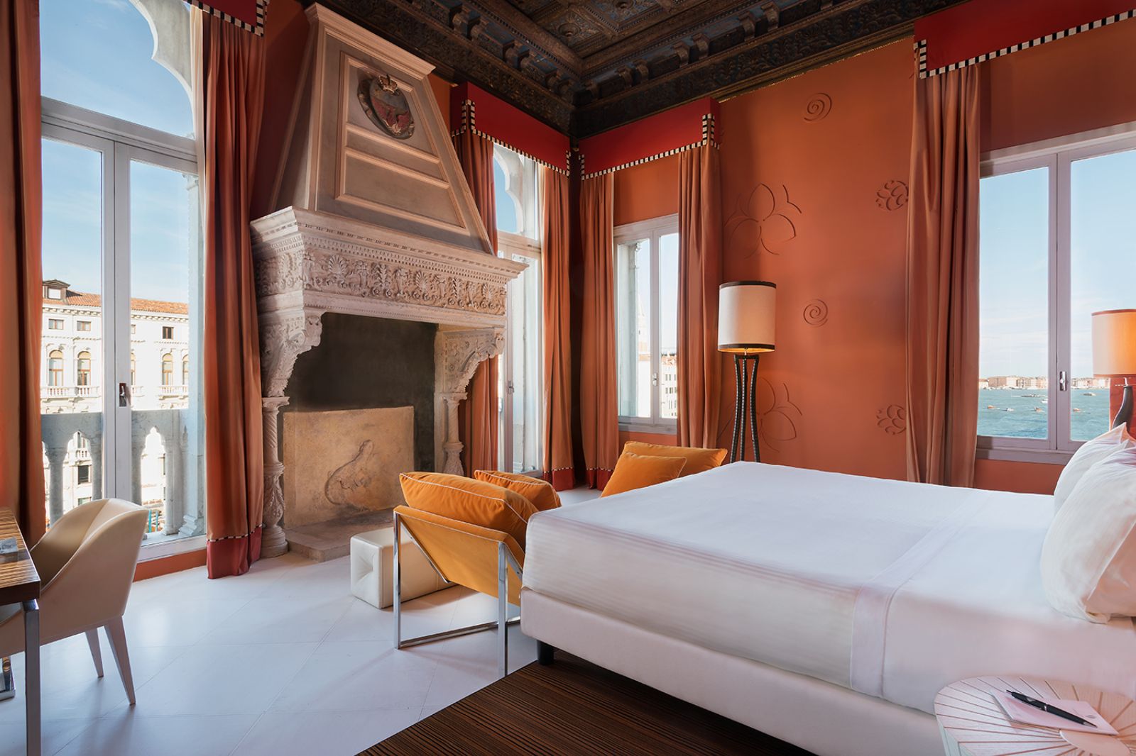 Orange guest suite at Centurion Palace in Venice