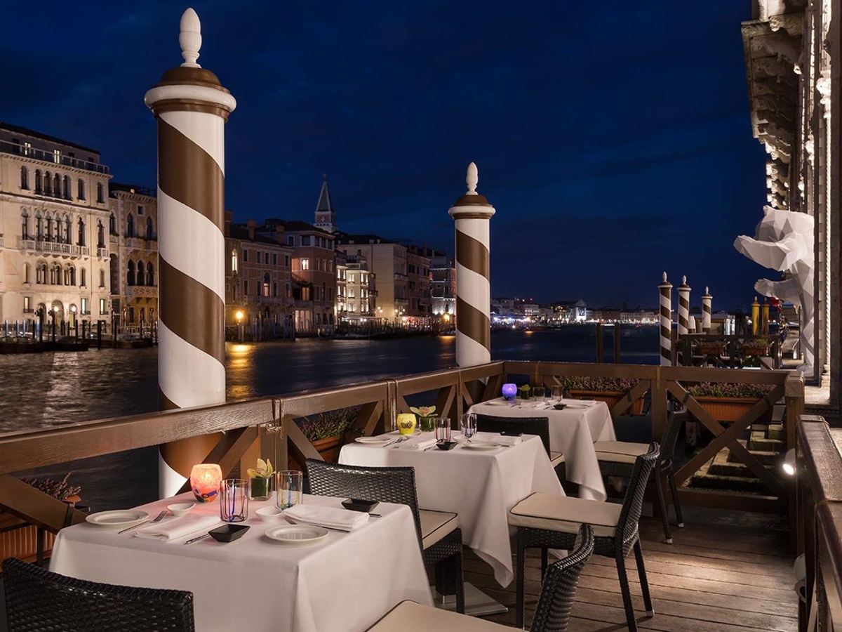 Evening alfresco dining at Centurion Palace in Venice