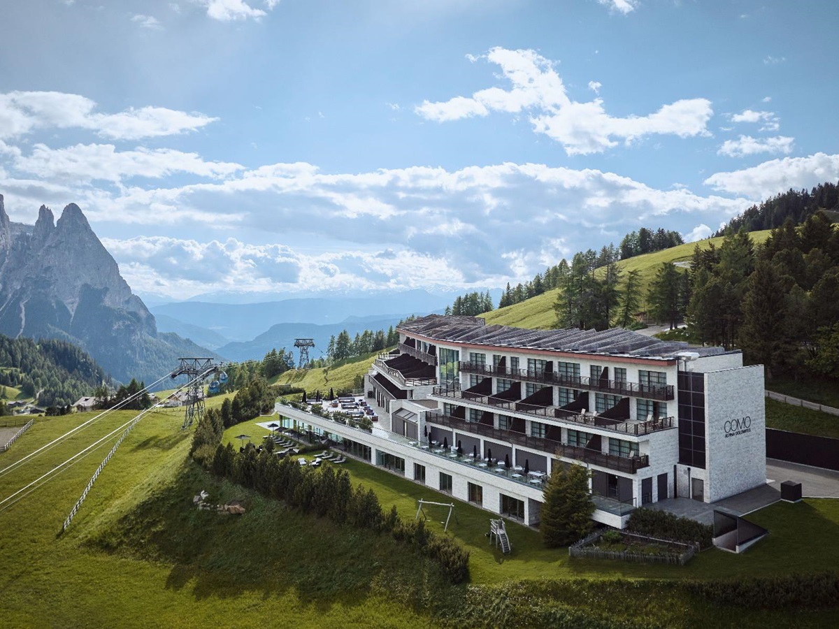 Aerial view of COMO Alpina Dolomites