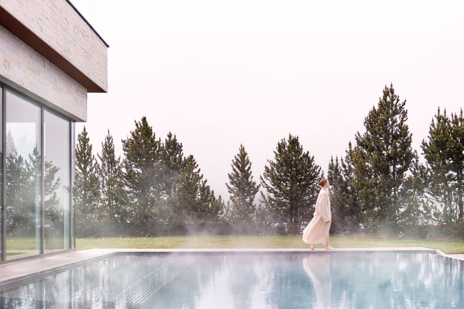 Outdoor swimming pool at COMO Alpina Dolomites