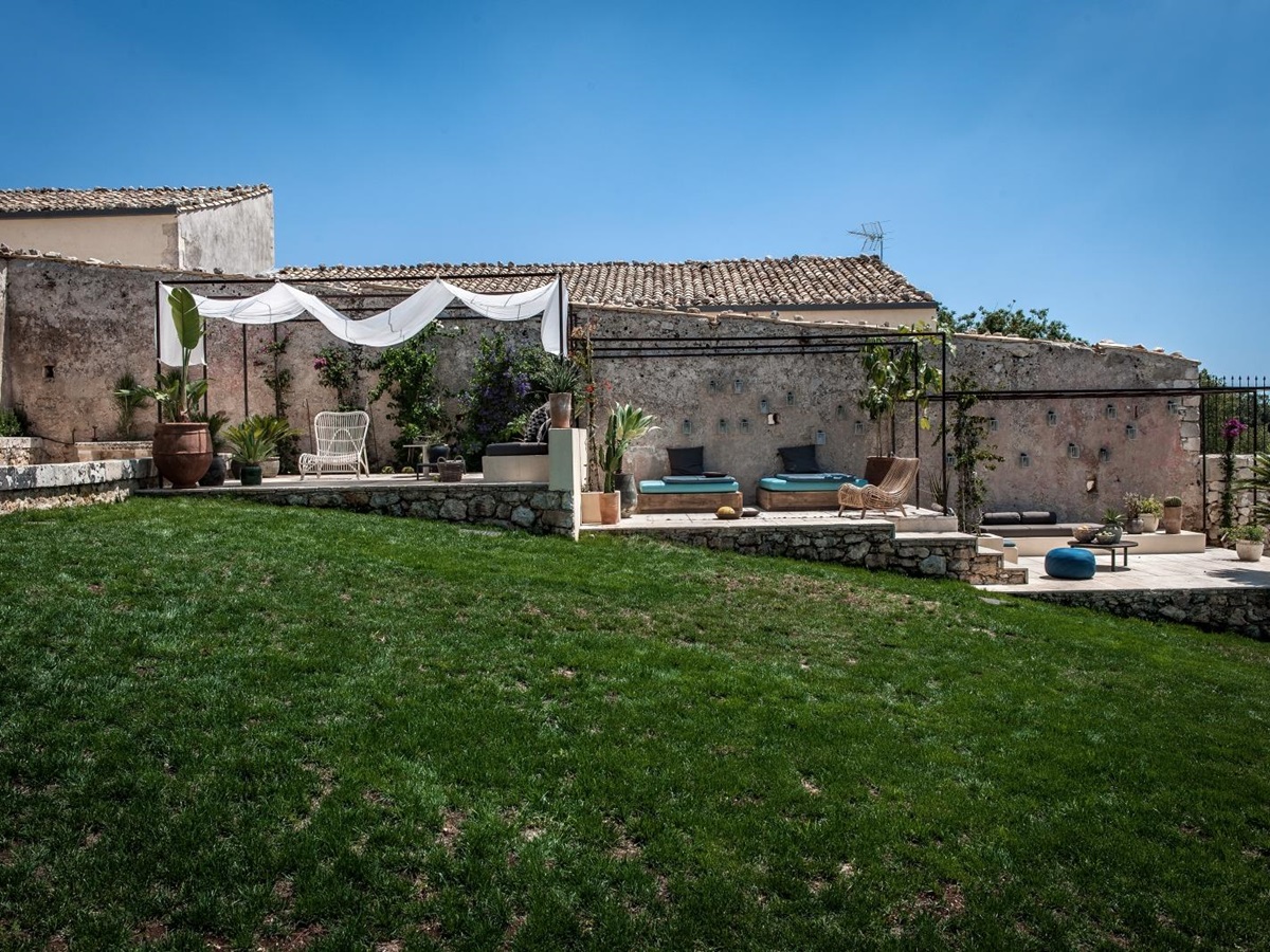 Terrace across hill at Dimora delle Balze