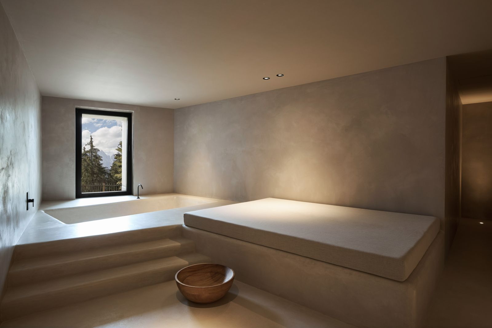 Spa room at the Forestis hotel in the Dolomites