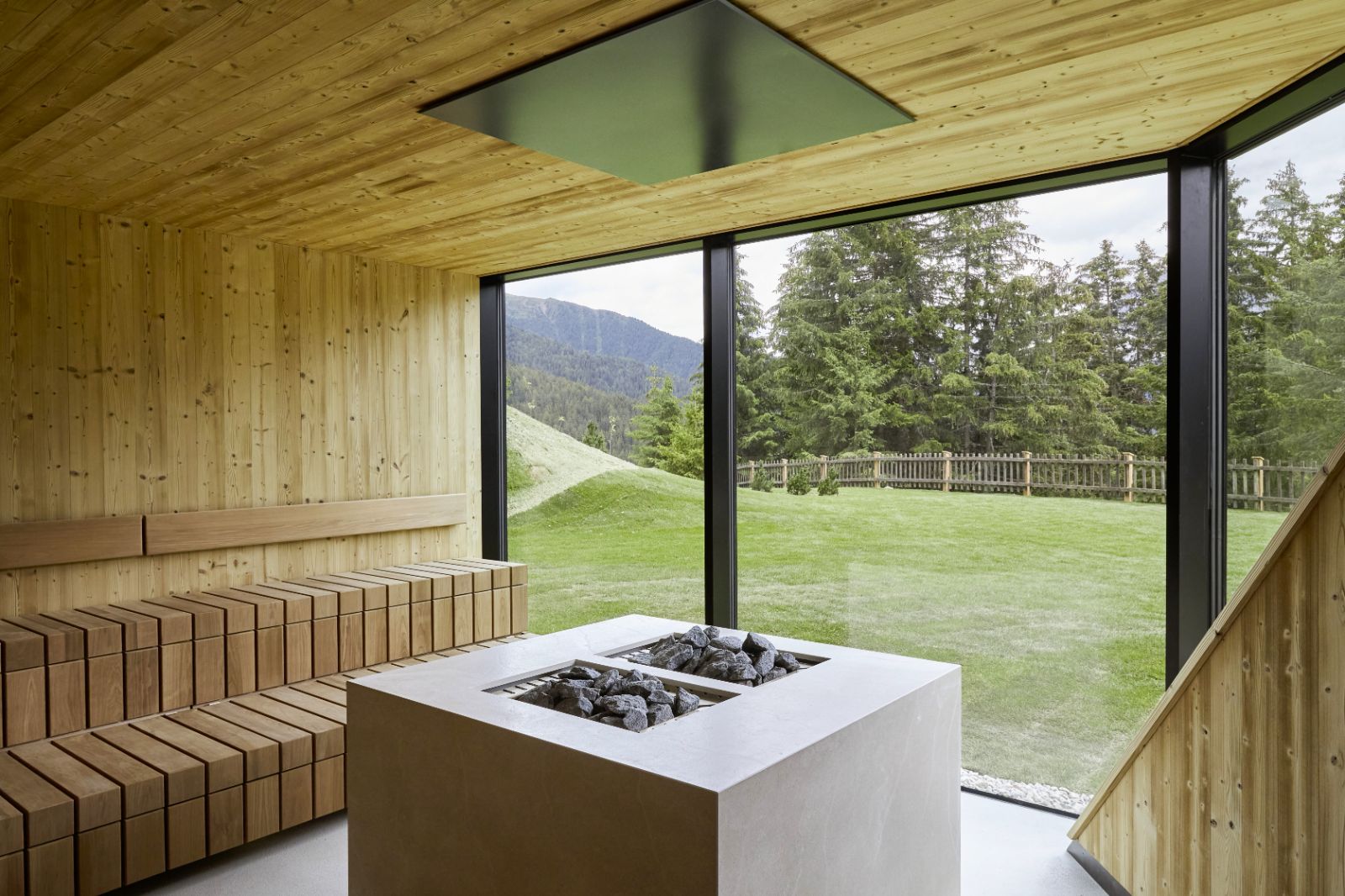 Spa sauna at the Forestis hotel in the Dolomites
