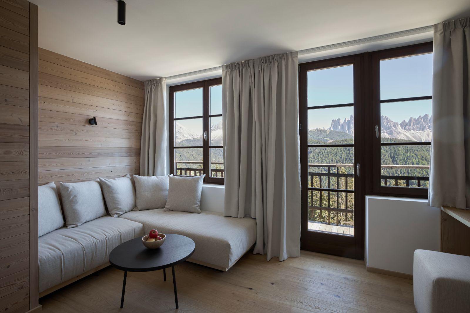 Suite at the Forestis hotel in the Dolomites